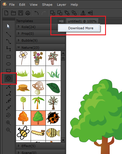 โปรแกรมวาดรูปเวกเตอร์ EasyComic