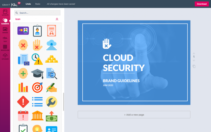 โปรแกรมกราฟฟิกออนไลน์ Gravit Klex