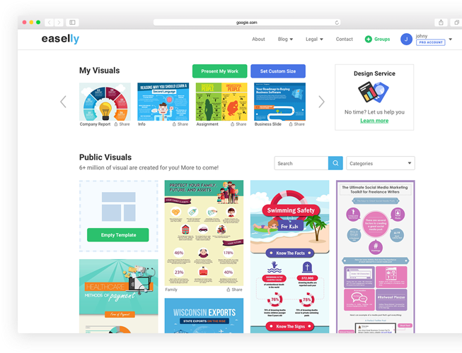 Easel.ly (โปรแกรม Easel.ly สร้าง Infographic ออนไลน์ ใช้งานฟรี ผ่านเว็บไซต์) : 