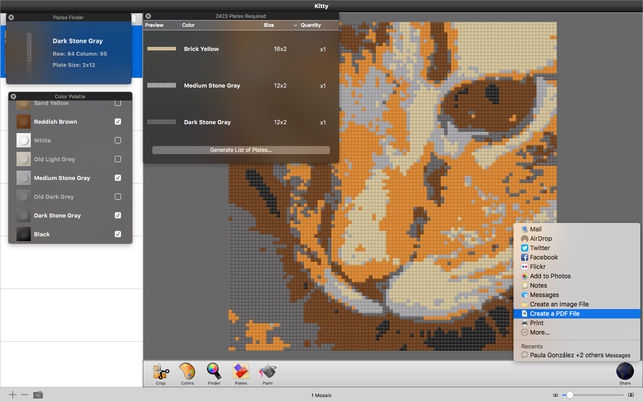 Photobricks (โปรแกรม Photobricks สร้างรูปภาพตัวต่อ หลากหลายสี บน Mac) : 