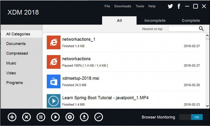 โปรแกรมช่วยดาวน์โหลดไฟล์ Xtreme Download Manager