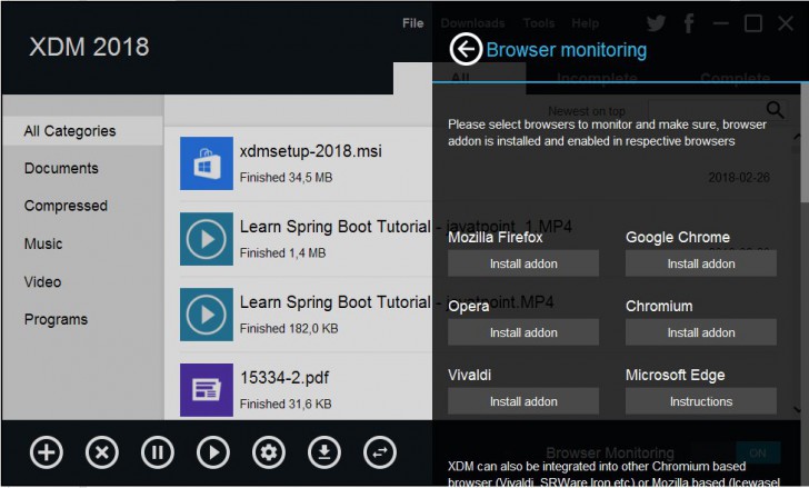 Xtreme Download Manager (โปรแกรมช่วยโหลด ใช้ฟรี สำหรับทุก Web Browsers) : 