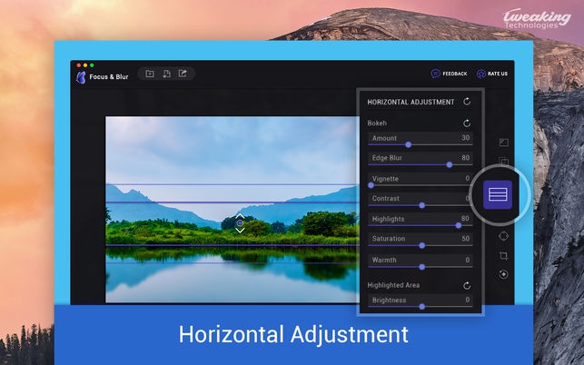 Focus and Blur (โปรแกรม Focus and Blur เอฟเฟคโฟกัส และ เบลอภาพ บน Mac) : 