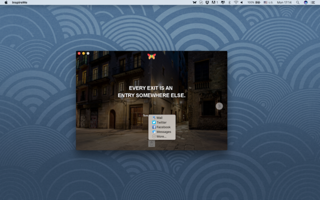 InspireMe (โปรแกรม InspireMe คำคม สร้างแรงบันดาลใจ ประจำวัน บน Mac) : 