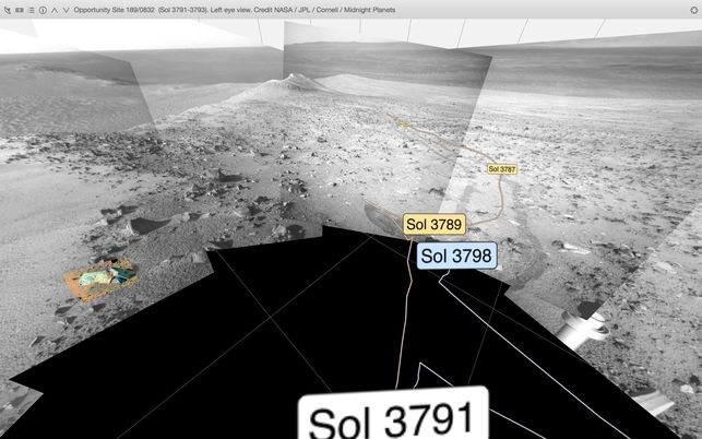 Midnight Planets (โปรแกรม Midnight Planets สำรวจภาพบนดาวอังคาร บน Mac) : 