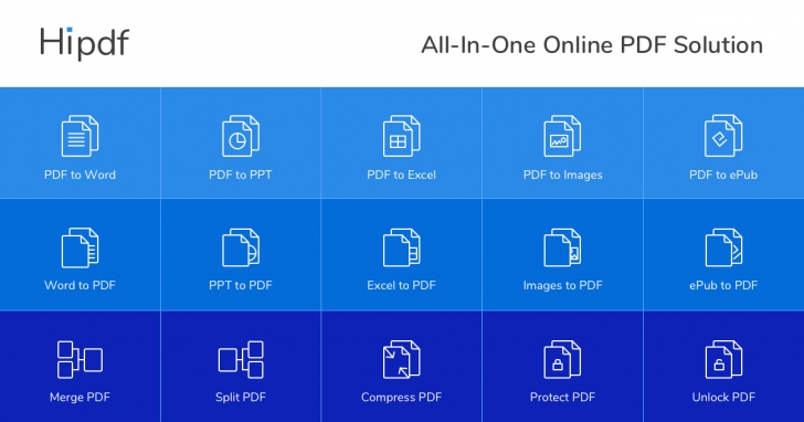โปรแกรมแปลงไฟล์ PDF ผ่านเว็บ Hipdf