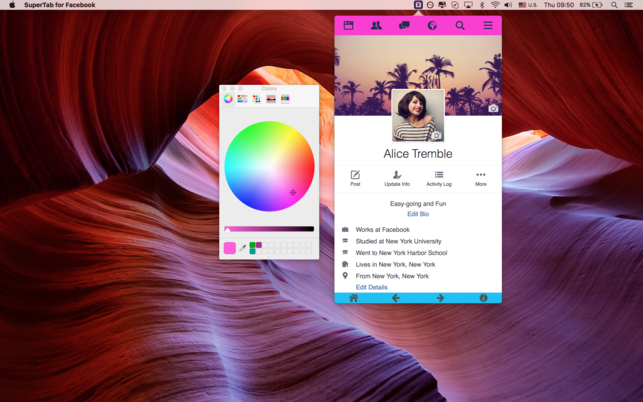 โปรแกรมเข้าเฟซบุ๊คผ่านเมนูบาร์ SuperTab for Facebook