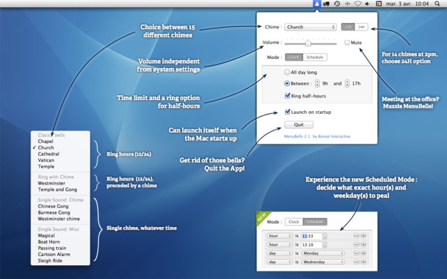 โปรแกรมหอระฆังแจ้งเตือนเวลา MenuBells