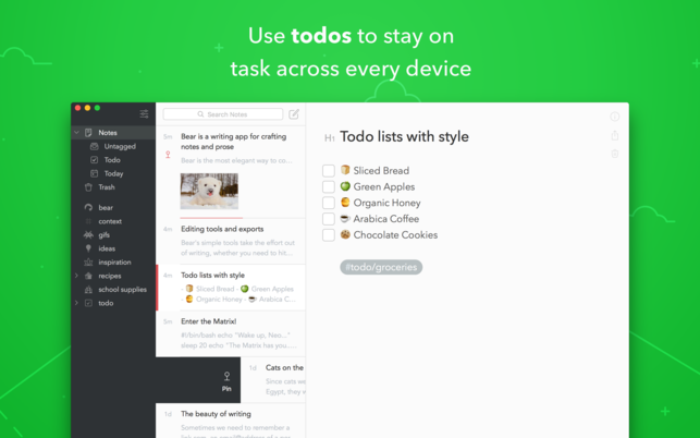 Bear (โปรแกรม Bear เขียนบันทึก ร้อยเรียงบทความ บน Mac) : Bear (โปรแกรม Bear เขียนบันทึก ร้อยเรียงบทความ บน Mac) :
