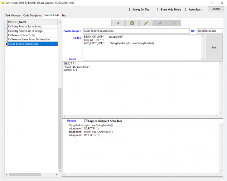 Dev Helper (โปรแกรมช่วยเขียนโค้ด สำหรับโปรแกรมเมอร์ บน PC ฟรี) : 
