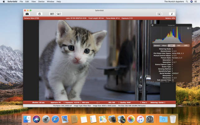 Sofortbild (โปรแกรม Sofortbild ควบคุมรีโมท กล้อง Nikon บน Mac)