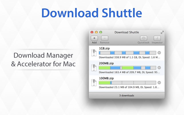 Download Shuttle (โปรแกรม Download Shuttle จัดการดาวน์โหลดไฟล์ บน Mac) : 