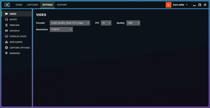 โปรแกรมอัดวิดีโอหน้าจอ FBX Game Recorder