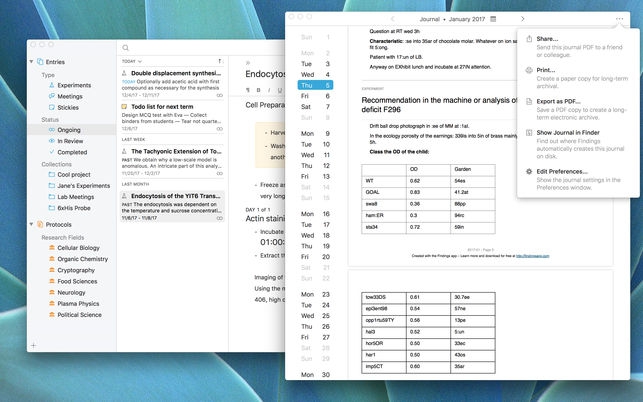 โปรแกรมสมุดจดบันทึกงานวิจัย Findings โปรแกรมสมุดจดบันทึกงานวิจัย Findings
