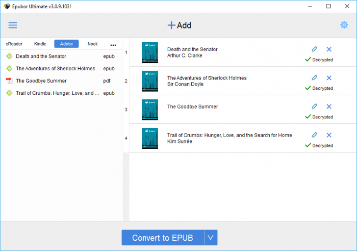 Epubor Audible Converter (โปรแกรมแปลงไฟล์เสียง AA/AAX เป็น MP3 สำหรับ PC) : 
