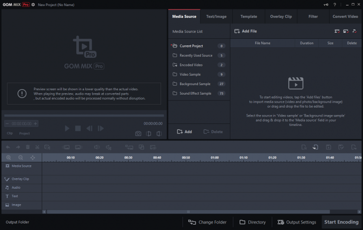 โปรแกรมตัดต่อวิดีโอ GOM Mix Pro
