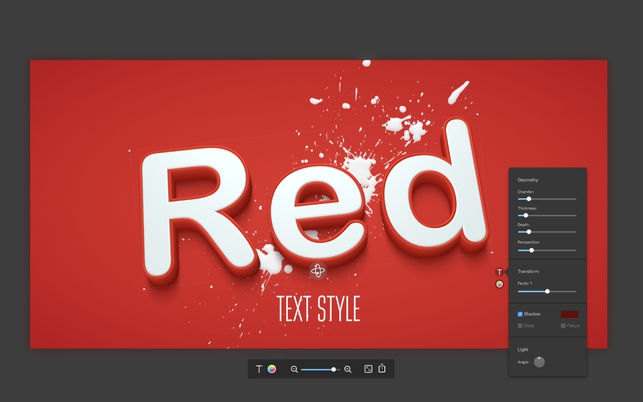 Letters (โปรแกรม Letters ออกแบบ ดีไซน์ ตัวหนังสือ ชิ้นโบว์แดง บน Mac) : 
