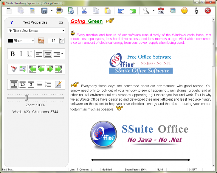 โปรแกรมออฟฟิศ SSuite Office Lemon Juice
