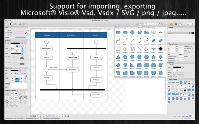 VisualDesigner (โปรแกรม VisualDesigner ออกแบบแผนภูมิ UML ดีไซน์ บน Mac) : 