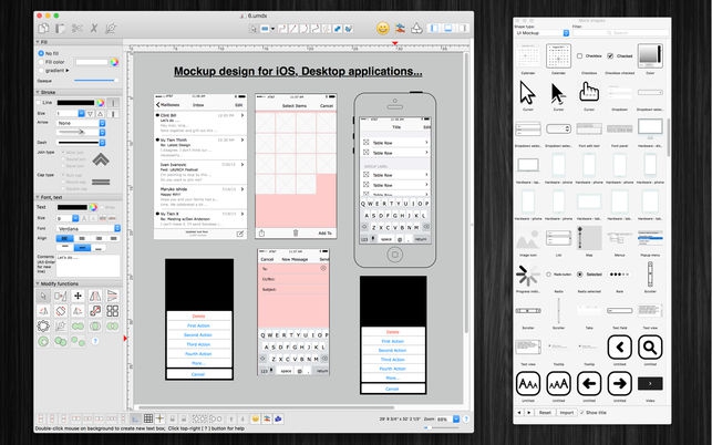 VisualDesigner (โปรแกรม VisualDesigner ออกแบบแผนภูมิ UML ดีไซน์ บน Mac) : 