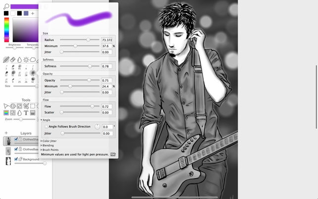 Inkist Lite (โปรแกรม Inkist Lite เครื่องมือสเก็ตภาพ วาดภาพ บน Mac) : 