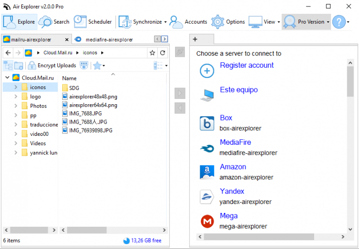 โปรแกรมบริหารคลาวด์ จัดการคลาวด์ Air Explorer