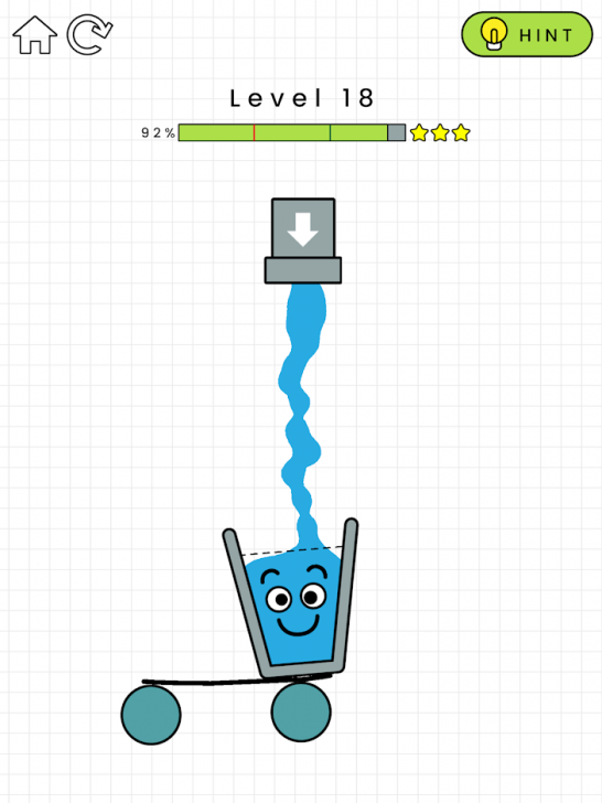 App เกมส์แก้ปริศนาเติมน้ำ Happy Glass