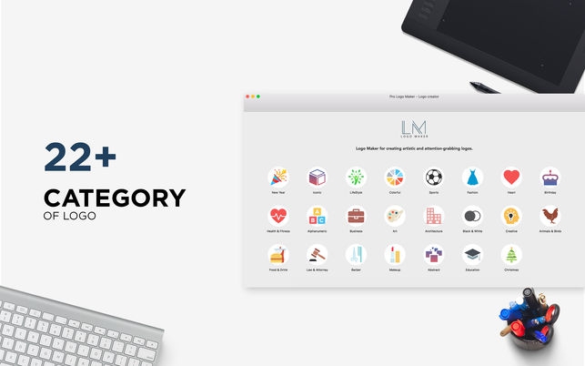 Pro Logo Maker (โปรแกรม Pro Logo Maker สร้างโลโก้ จดจำง่าย ดั่งมืออาชีพ บน Mac) : 