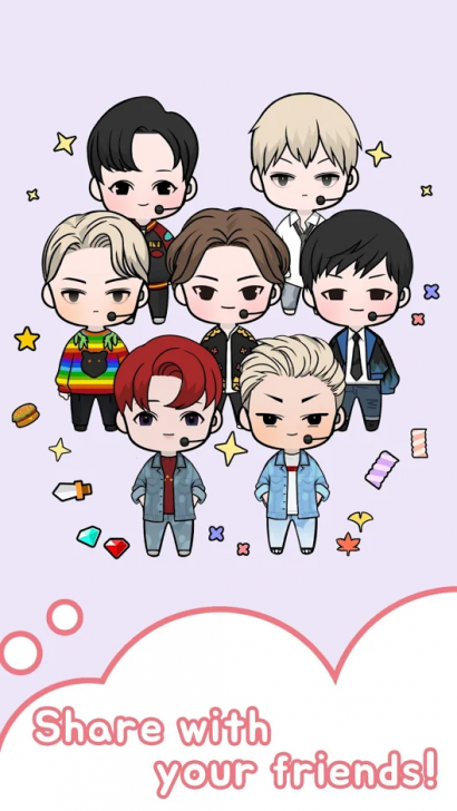Oppa Doll (App แต่งตัวตุ๊กตาสร้างตัวการ์ตูนเซเลบเกาหลีสุดหล่อ Oppa Doll) : 