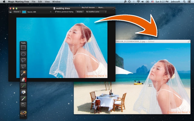 โปรแกรมตัดขอบภาพพื้นหลัง Magic Matting