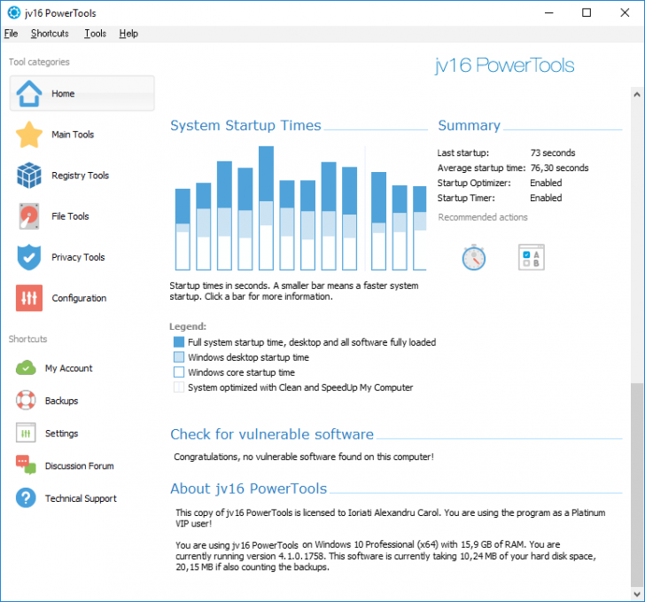jv16 PowerTools (โปรแกรม jv16 PowerTools เพิ่มความเร็วคอม ลบไฟล์ ดูแลจัดการเครื่อง) : 