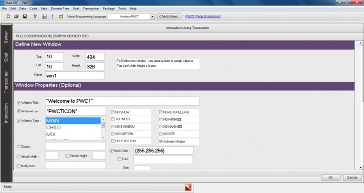 โปรแกรมเขียนโค้ด PWCT