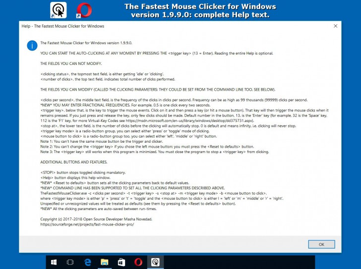 โปรแกรมช่วยคลิก The Fastest Mouse Clicker