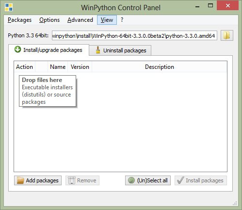 โปรแกรมจัดการโค้ด และ แพ็กเกจของภาษาเขียนโปรแกรมไพทอน WinPython โปรแกรมจัดการโค้ด และ แพ็กเกจของภาษาเขียนโปรแกรมไพทอน WinPython