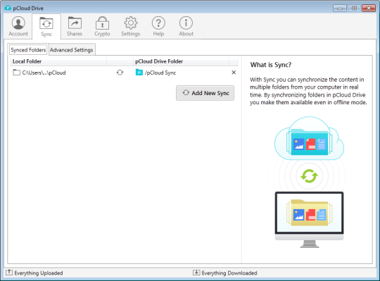 โปรแกรมเก็บไฟล์ออนไลน์ pCloud