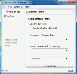 โปรแกรมแปลงไฟล์เสียง ฟรี Moo0 Audio Converter โปรแกรมแปลงไฟล์เสียง ฟรี Moo0 Audio Converter