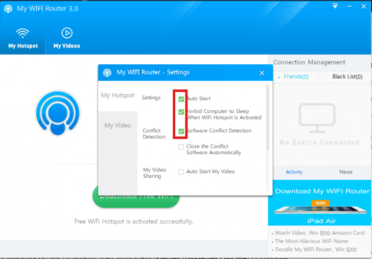 โปรแกรมแชร์เน็ต แชร์ไวไฟ My WiFi Router