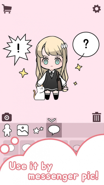 Unnie doll (App แต่งตัวตุ๊กตาหญิงสุดน่ารัก ของตกแต่งกว่า 1,000 ชิ้น) : 