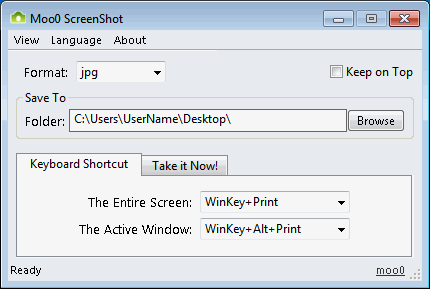 โปรแกรมจับภาพหน้าจอ Moo0 Screenshot