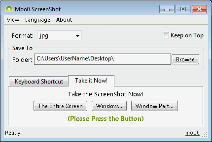 โปรแกรมจับภาพหน้าจอ Moo0 Screenshot