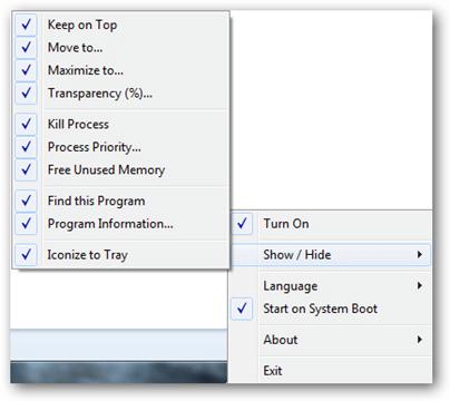 โปรแกรมเพิ่มเมนูลัด Moo0 Window Menu Plus