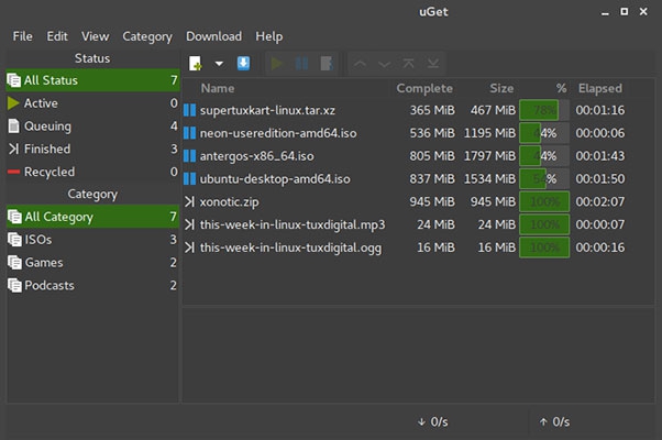 โปรแกรมช่วยดาวน์โหลด uGet Download Manager