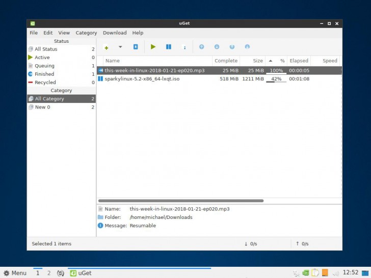 uGet Download Manager (โปรแกรมช่วยดาวน์โหลด โหลดวิดีโอ Youtube ฟรี) : 