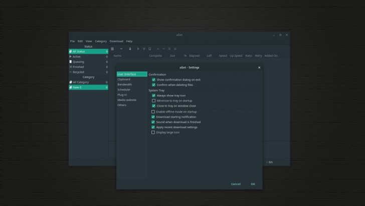 โปรแกรมช่วยดาวน์โหลด uGet Download Manager