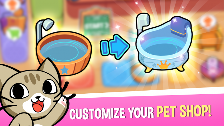 My Virtual Pet Shop (App เกมส์ร้านอาบน้ำ ตัดขนน้องหมาน้องแมว My Virtual Pet Shop) : 