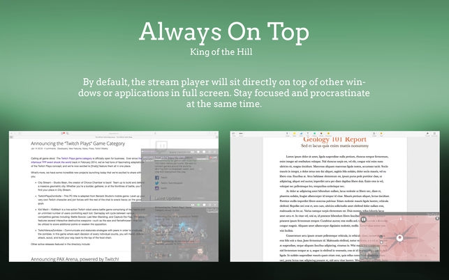 Stream Bar โปรแกรม Stream Bar ดูวิดีโอ ไลฟ์ Twitch ผ่านเมนูบาร์ บน Mac) : 