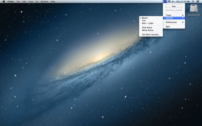 โปรแกรมสร้างเสียงรบกวน Chill Lite
