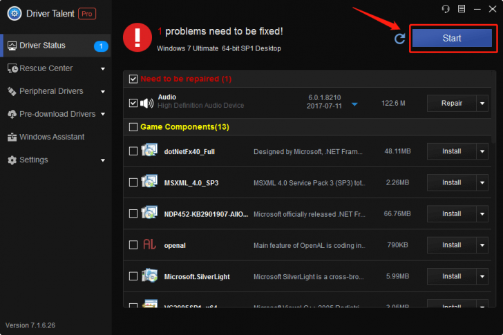 โปรแกรมไดร์เวอร์ Driver Talent