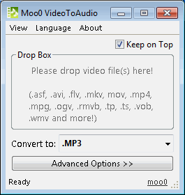 โปรแกรมแยกเสียงจากวิดีโอ Moo0 Video Audio Extractor โปรแกรมแยกเสียงจากวิดีโอ Moo0 Video Audio Extractor