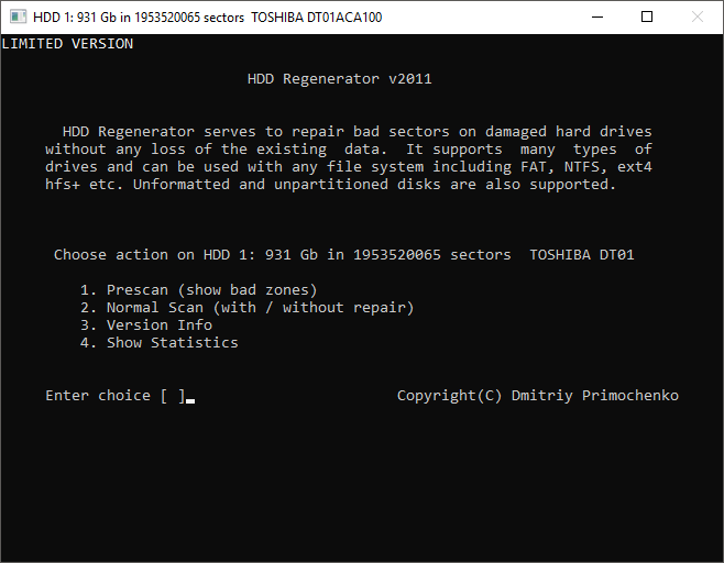 โปรแกรมซ่อมฮาร์ดดิสก์ HDD Regenerator โปรแกรมซ่อมฮาร์ดดิสก์ HDD Regenerator